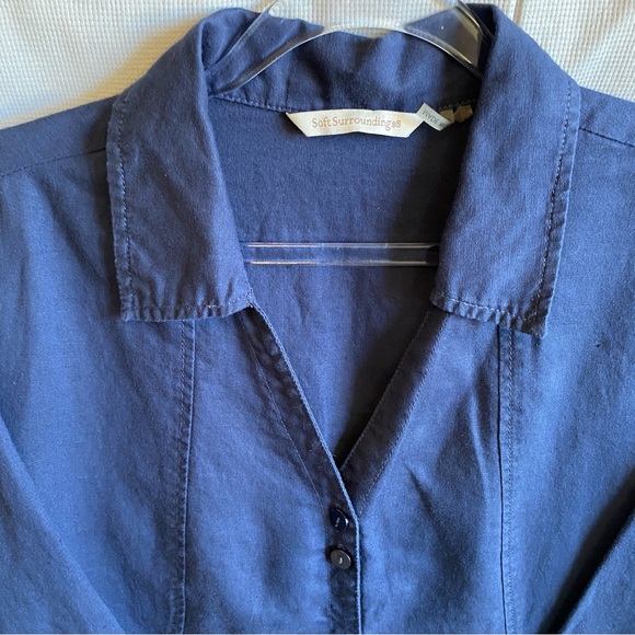 Soft Surroundings Linen Blend Tunic Top - Picture 8 of 10